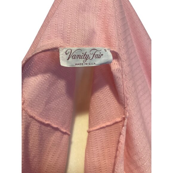 Vanity Fair Pink Peignoir & Nightgown Made In USA Lightweight Knit Short Sleeve - Picture 6 of 13